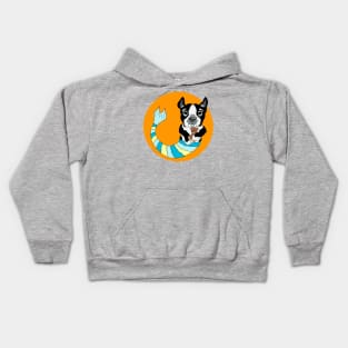 Boo the Boston Terrier Mermutt Kids Hoodie